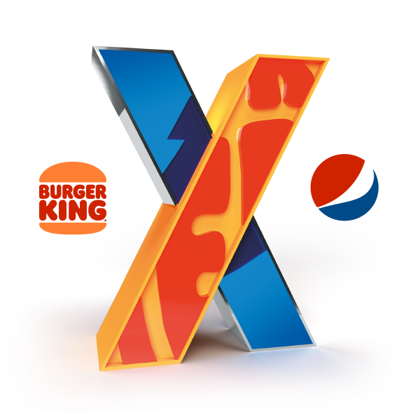 Burger King x Pepsi logo used in the Augmented Reality Virtual Hunt