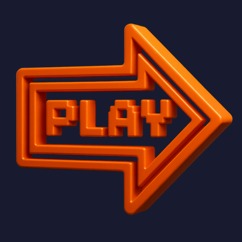 Orange 3D PLAY arrow used in Sappi Verve augmented reality training case study