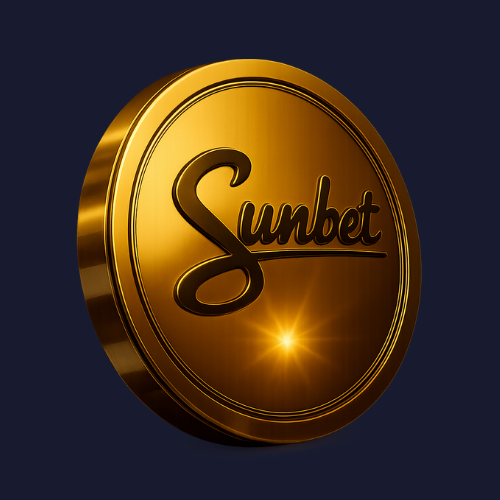 Gold Sunbet coin symbolizing augmented reality betting campaign