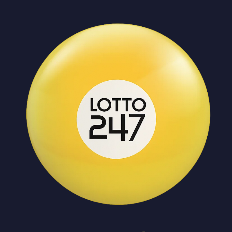 Yellow lottery ball with "Lotto247" logo, used as the cover visual for the Lotto247 Vault247 AR case study.